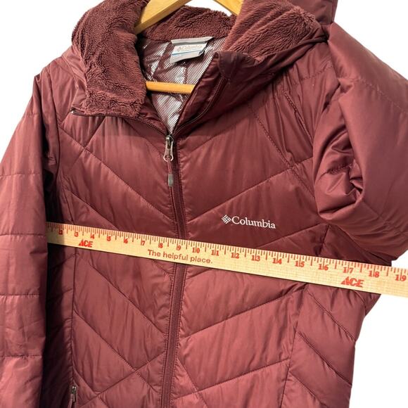 NEW! Columbia S Heavenly Long Hooded Puffer Jacket $160 Waterproof Winter Coat - Picture 12 of 14